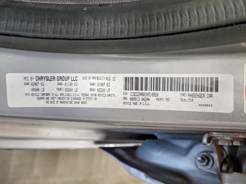 52484756 :رقم المزاد ، 1C3CDZAB0DN510920 vin ، 2013 Dodge Avenger مزاد بيع