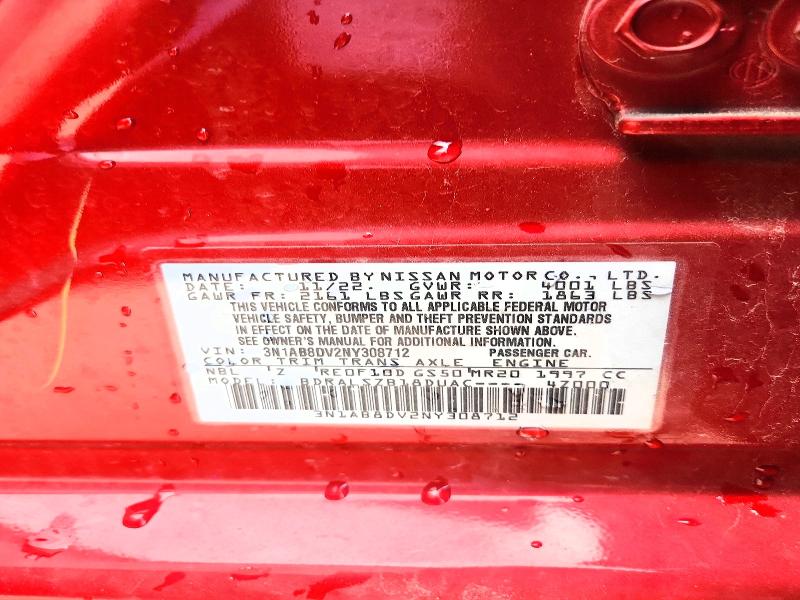 Продажа на аукционе авто 2022 Nissan Sentra, vin: 3N1AB8DV2NY308712, номер лота: 52776806