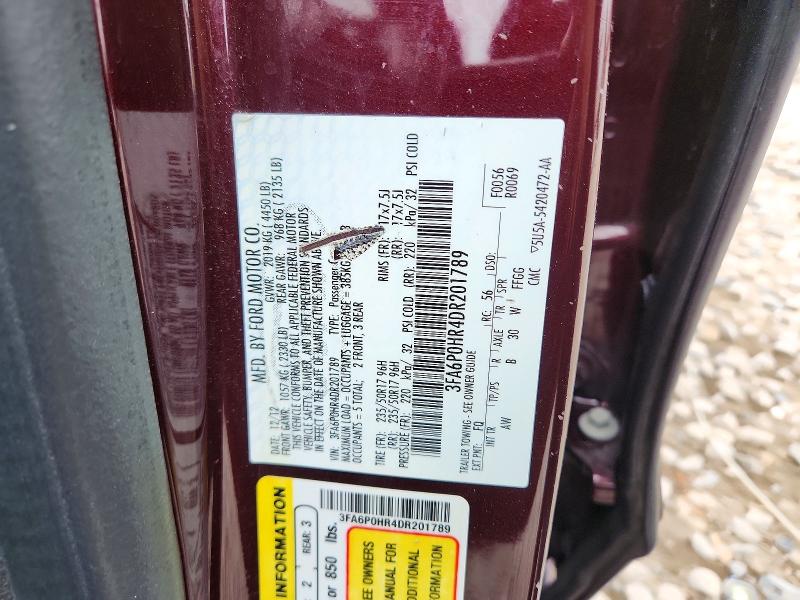 Продажа на аукционе авто 2013 Ford Fusion, vin: 3FA6P0HR4DR201789, номер лота: 53898226