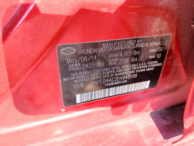 Продажа на аукционе авто 2014 Hyundai Sonata, vin: 5NPEB4AC2EH945199, номер лота: 52316996