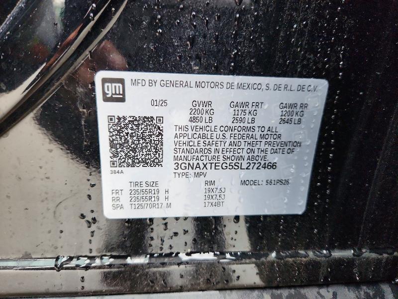 Продаж на аукціоні авто 2025 Chevrolet Equinox, vin: 3GNAXTEG5SL272466, номер лоту: 54959866