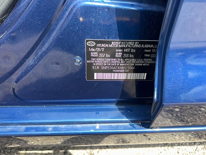 2017 Hyundai Sonata მანქანა იყიდება აუქციონზე, vin: 5NPE24AFXHH573044, აუქციონის ნომერი: 52455676