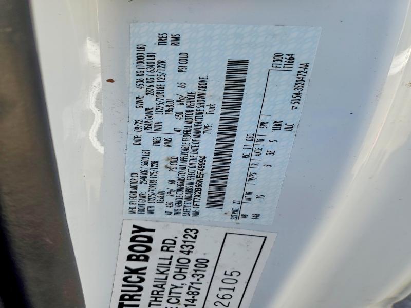 52250186 :رقم المزاد ، 1FT7X2B66NEF49994 vin ، 2022 Ford F250 مزاد بيع