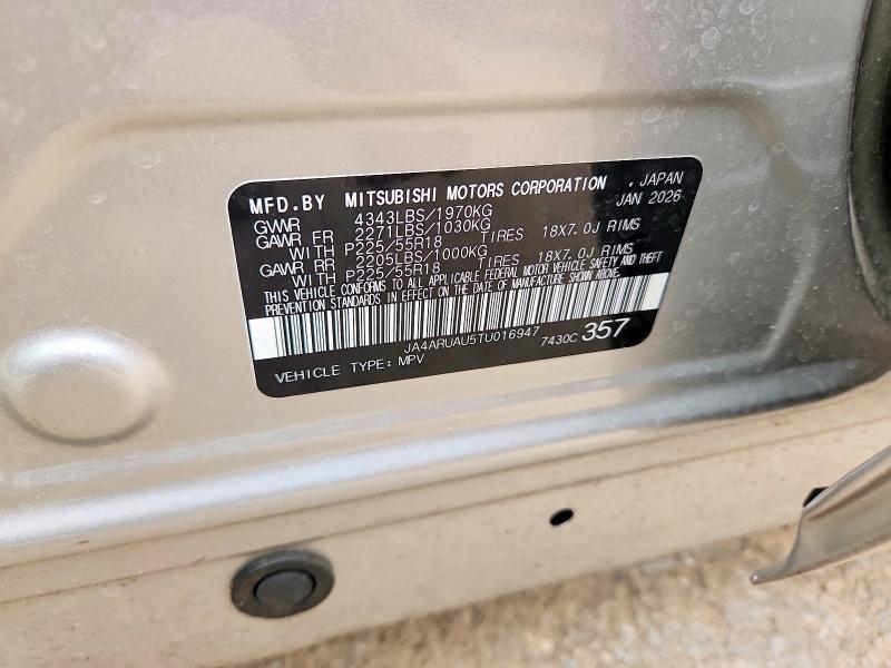 52615336 :رقم المزاد ، JA4ARUAU5TU016947 vin ، 2026 Mitsubishi Outlander Sport مزاد بيع