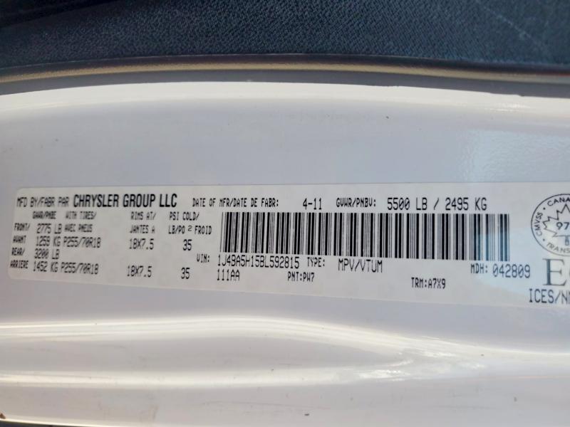 Продажа на аукционе авто 2011 Jeep Wrangler Unlimited, vin: 1J4BA5H15BL592815, номер лота: 52555366