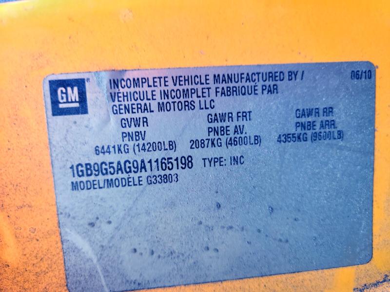 2010 Chevrolet Minotour G4500 მანქანა იყიდება აუქციონზე, vin: 1GB9G5AG9A1165198, აუქციონის ნომერი: 75949705