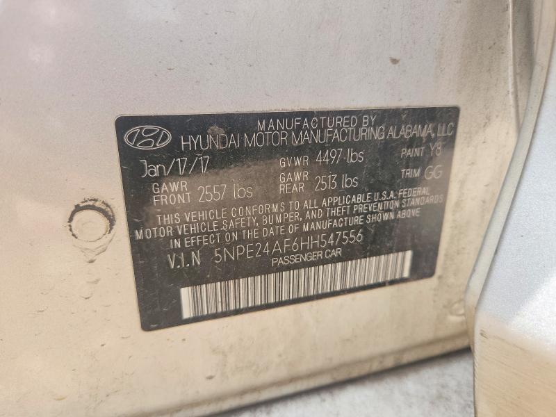 Продажа на аукционе авто 2017 Hyundai Sonata, vin: 5NPE24AF6HH547556, номер лота: 54475316