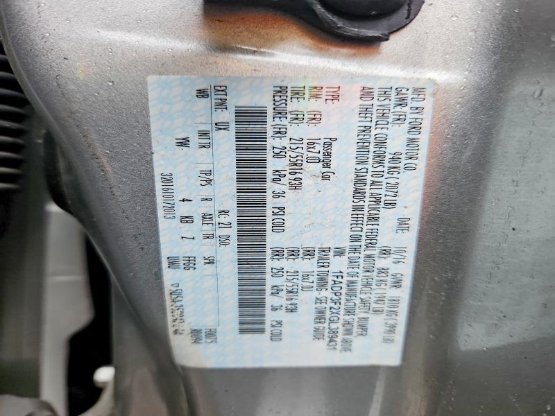 Aukcja sprzedaży 2016 Ford Focus, vin: 1FADP3F2XGL389431, numer aukcji: 54852046