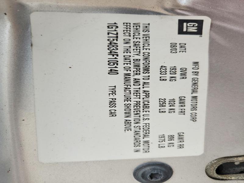 55041636 :رقم المزاد ، 1G1ZT54834F105140 vin ، 2004 Chevrolet Malibu مزاد بيع