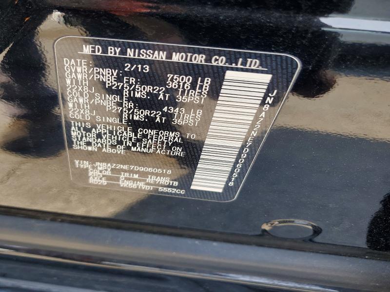 Продаж на аукціоні авто 2013 Infiniti Qx56, vin: JN8AZ2NE7D9060518, номер лоту: 52667726