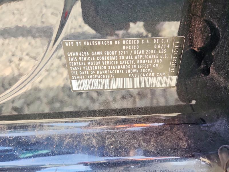 Продажа на аукционе авто 2015 Volkswagen Gti, vin: 3VW4T7AU3FM009877, номер лота: 51212766