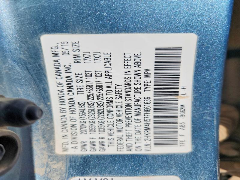 Продаж на аукціоні авто 2015 Honda Cr-v, vin: 2HKRM4H57FH661636, номер лоту: 53050186
