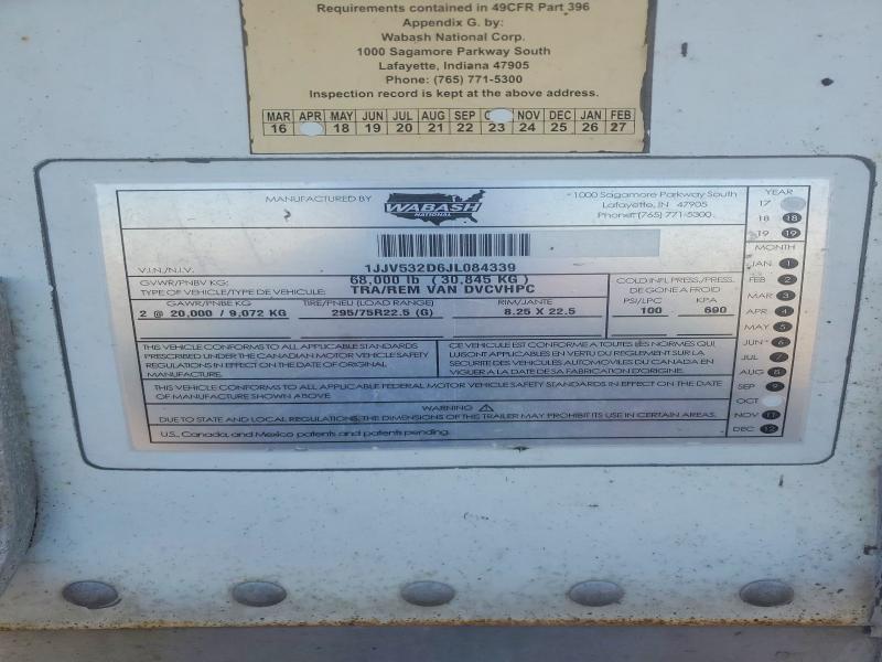 Продажа на аукционе авто 2018 Wabash Dvcvhpc, vin: 1JJV532D6JL084339, номер лота: 51792756