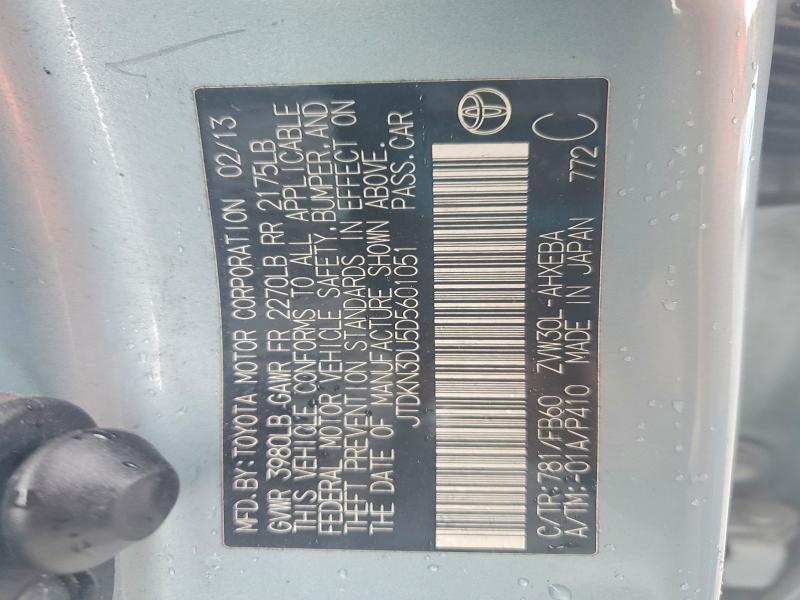 Продажа на аукционе авто 2013 Toyota Prius, vin: JTDKN3DU5D5601051, номер лота: 53834476