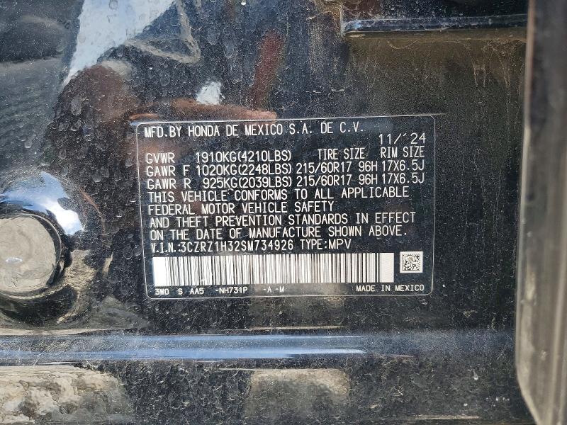Aukcja sprzedaży 2025 Honda Hr-v, vin: 3CZRZ1H32SM734926, numer aukcji: 54869646
