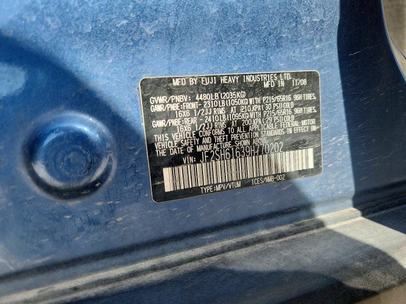 52845406 :رقم المزاد ، JF2SH61639H770202 vin ، 2009 Subaru Forester مزاد بيع