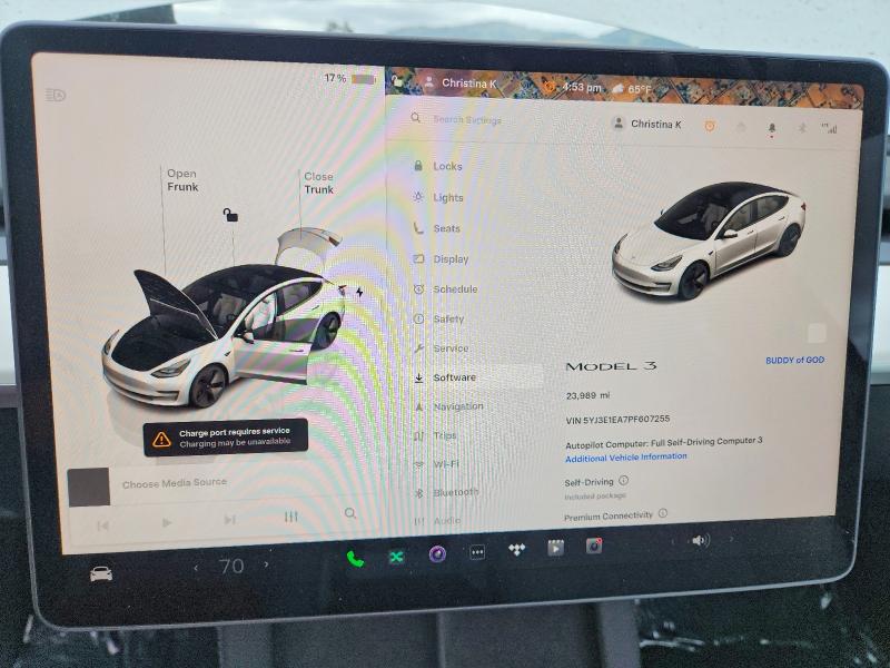 50978516 :رقم المزاد ، 5YJ3E1EA7PF607255 vin ، 2023 Tesla Model 3 مزاد بيع