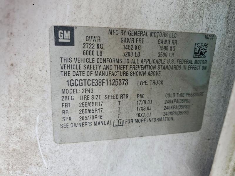 Продажа на аукционе авто 2015 Chevrolet Colorado, vin: 1GCGTCE38F1125373, номер лота: 54733076
