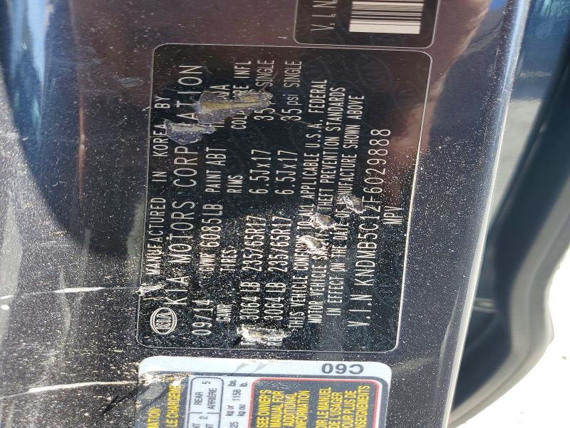 Aukcja sprzedaży 2015 Kia Sedona, vin: KNDMB5C12F6029888, numer aukcji: 54868456