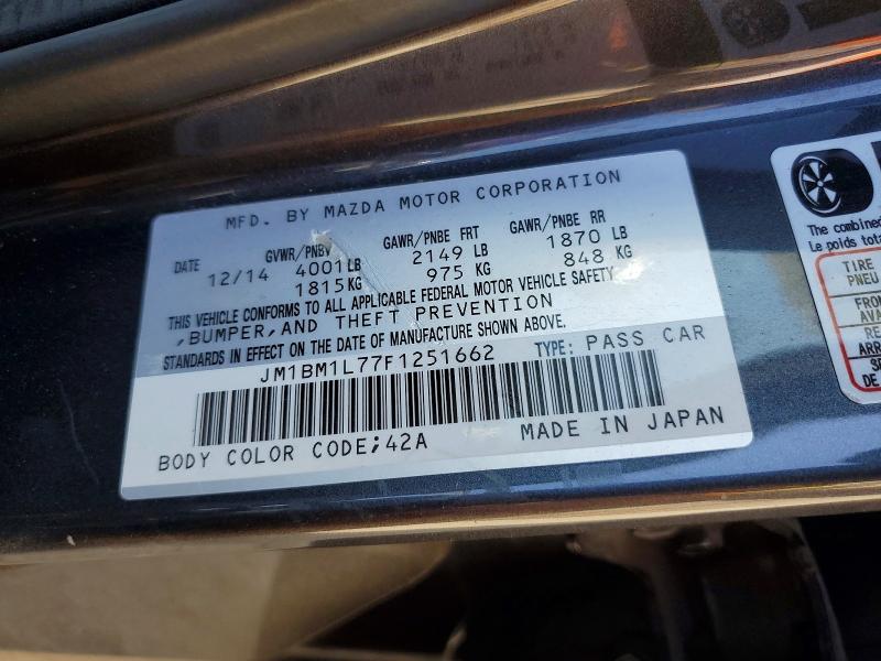 2015 Mazda 3 მანქანა იყიდება აუქციონზე, vin: JM1BM1L77F1251662, აუქციონის ნომერი: 54832616