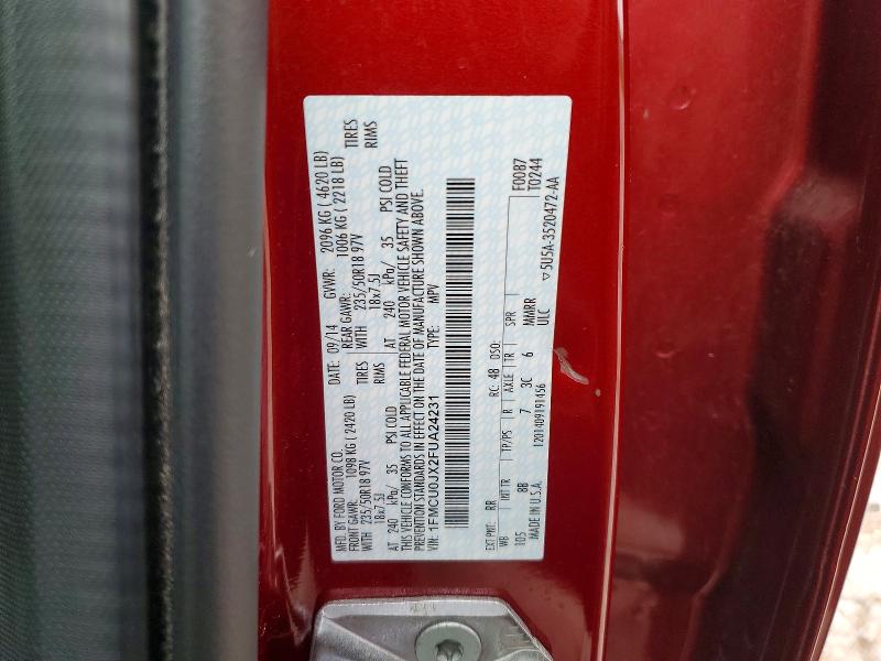 Продажа на аукционе авто 2015 Ford Escape, vin: 1FMCU0JX2FUA24231, номер лота: 52597936