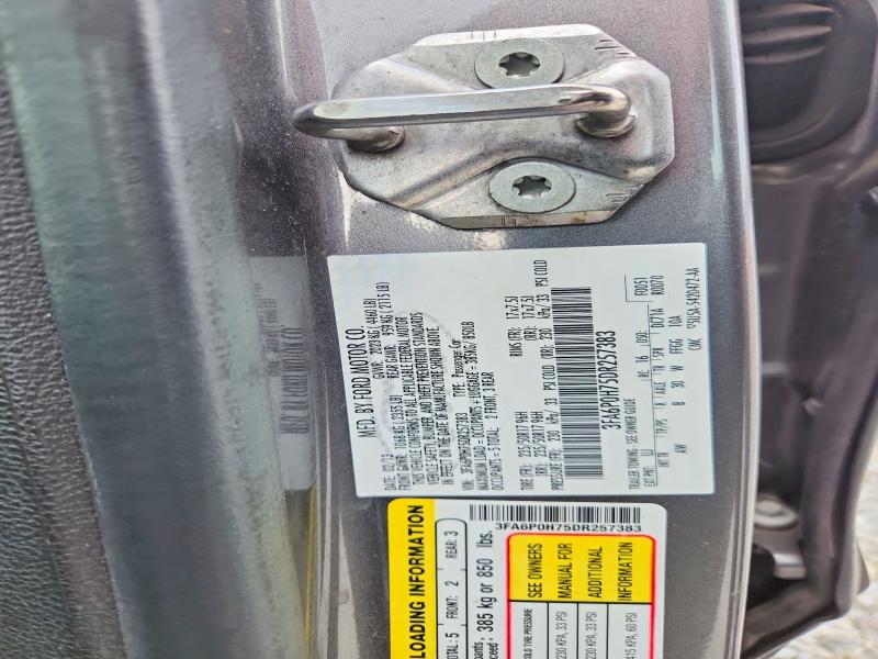 2013 Ford Fusion მანქანა იყიდება აუქციონზე, vin: 3FA6P0H75DR257383, აუქციონის ნომერი: 55405156