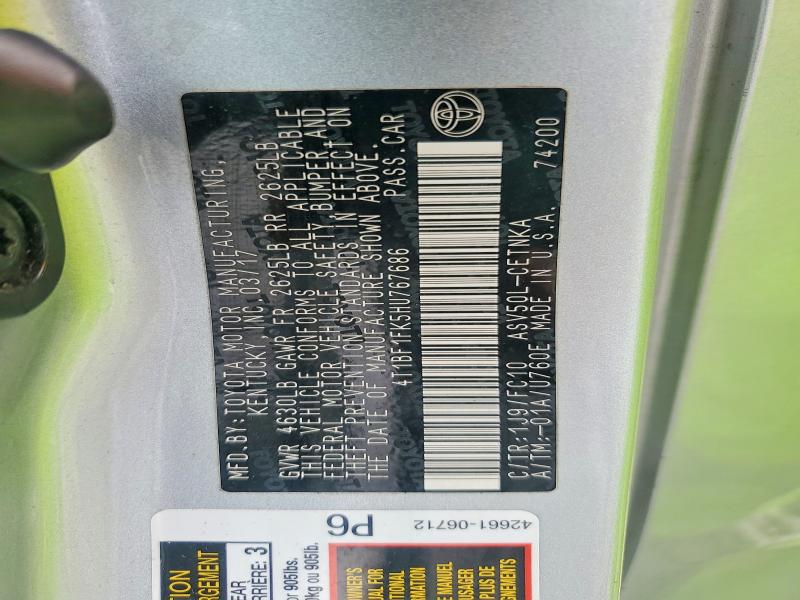 Aukcja sprzedaży 2017 Toyota Camry, vin: 4T1BF1FK5HU767686, numer aukcji: 54872266