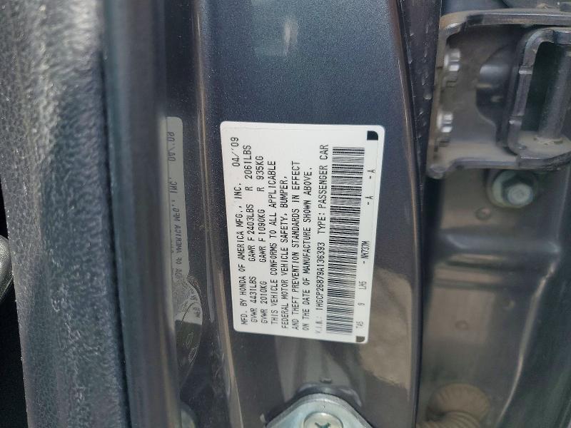 Aukcja sprzedaży 2009 Honda Accord, vin: 1HGCP26879A136393, numer aukcji: 52437646