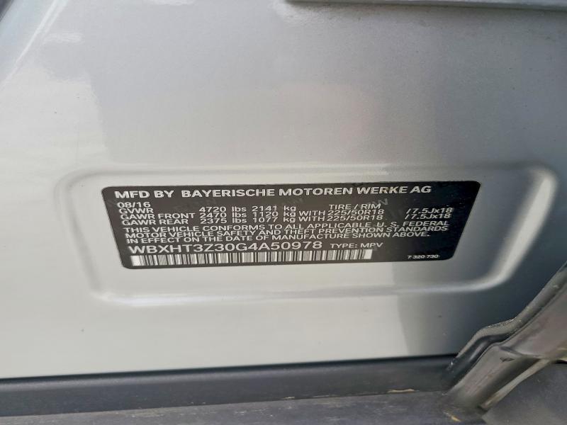 Продажа на аукционе авто 2016 Bmw X1, vin: WBXHT3Z30G4A50978, номер лота: 52133866