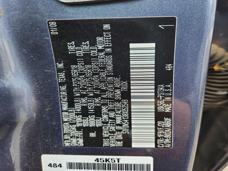 Aukcja sprzedaży 2008 Toyota Tundra, vin: 5TFDV54138X052549, numer aukcji: 55049806