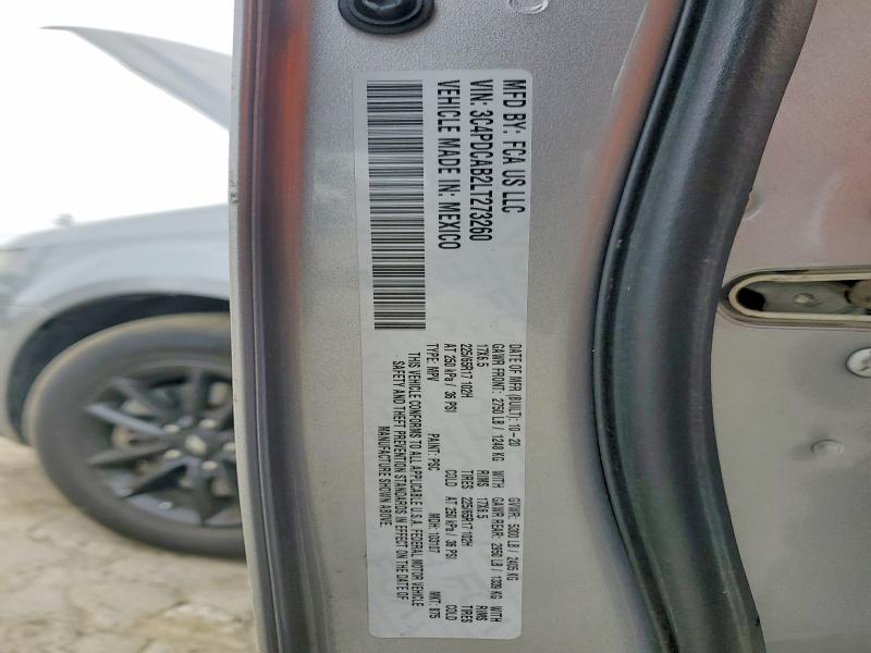 53768786 :رقم المزاد ، 3C4PDCAB2LT273260 vin ، 2020 Dodge Journey مزاد بيع