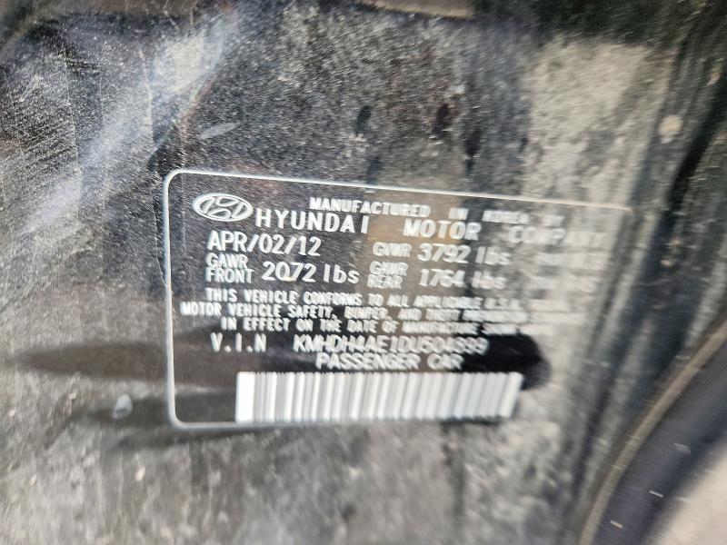 Aukcja sprzedaży 2013 Hyundai Elantra, vin: KMHDH4AE1DU504899, numer aukcji: 54150316