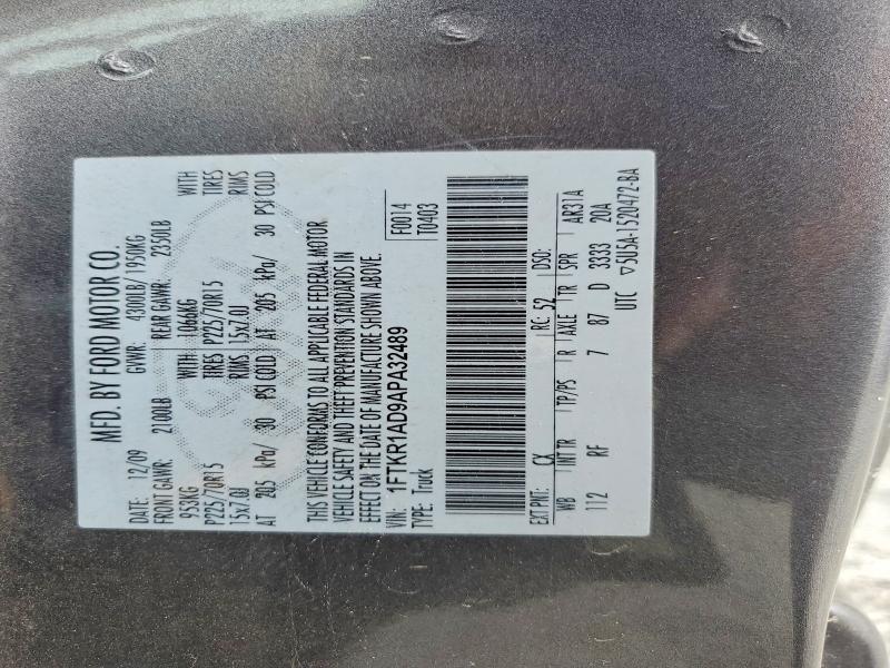 Продаж на аукціоні авто 2010 Ford Ranger, vin: 1FTKR1AD9APA32489, номер лоту: 54200606
