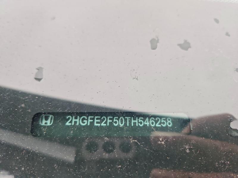 Продаж на аукціоні авто 2026 Honda Civic, vin: 2HGFE2F50TH546258, номер лоту: 52499286
