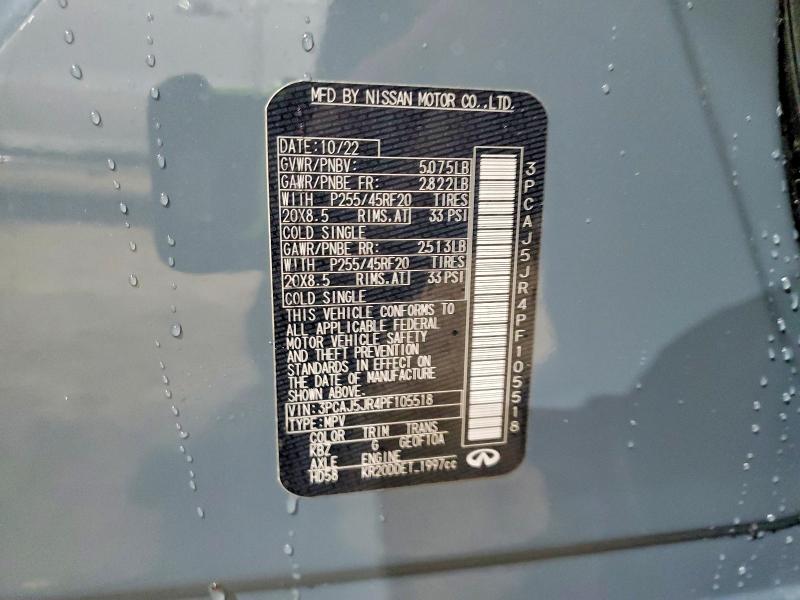 Aukcja sprzedaży 2023 Infiniti Qx55, vin: 3PCAJ5JR4PF105518, numer aukcji: 51135096