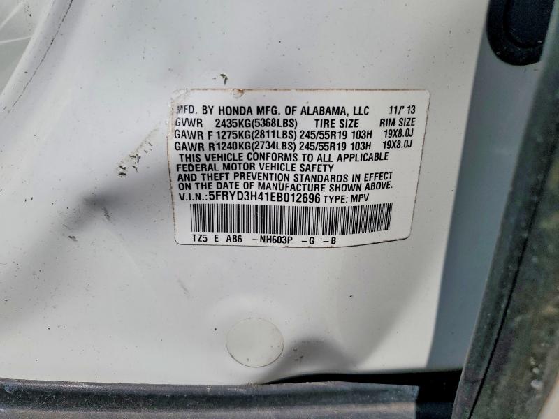 Aukcja sprzedaży 2014 Acura Mdx, vin: 5FRYD3H41EB012696, numer aukcji: 53750526