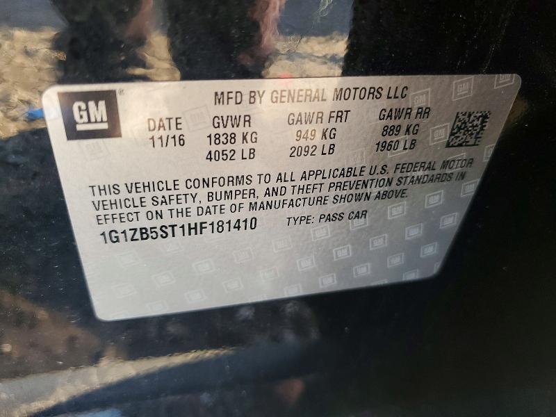 Aukcja sprzedaży 2017 Chevrolet Malibu, vin: 1G1ZB5ST1HF181410, numer aukcji: 55432936