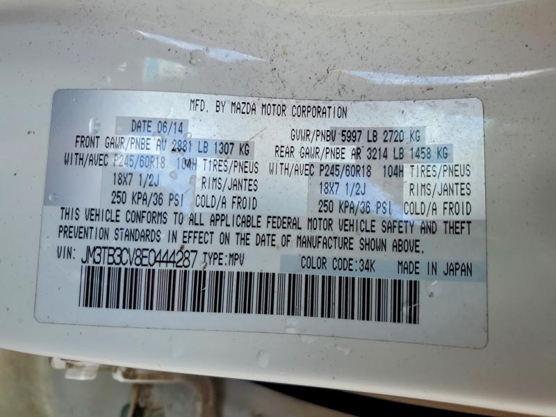 52914676 :رقم المزاد ، JM3TB3CV8E0444287 vin ، 2014 Mazda Cx-9 مزاد بيع