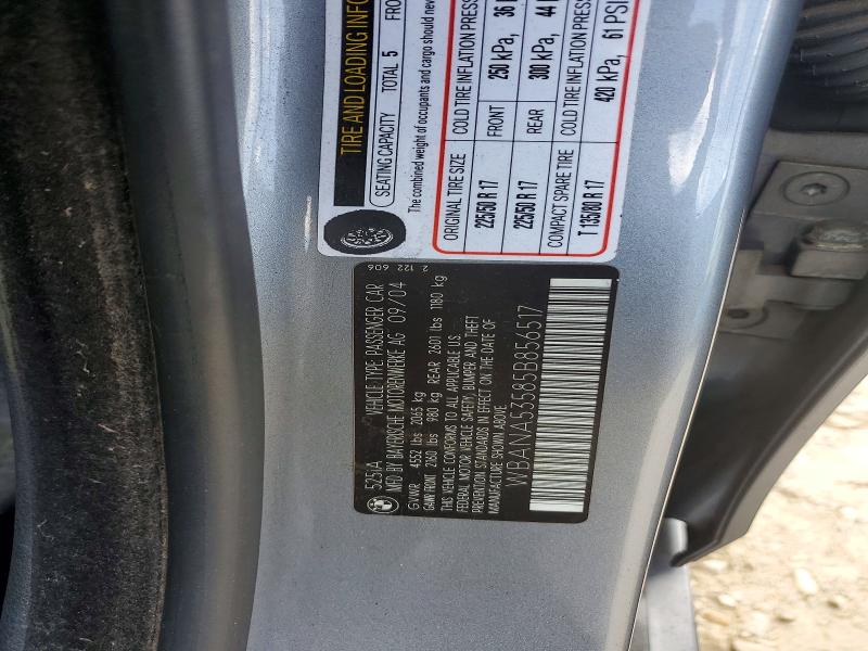 Aukcja sprzedaży 2005 Bmw 525, vin: WBANA53585B856517, numer aukcji: 50996366