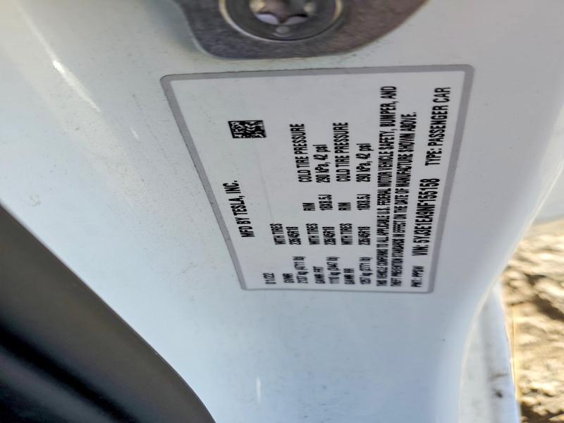 53436456 :رقم المزاد ، 5YJ3E1EA9NF155158 vin ، 2022 Tesla Model 3 مزاد بيع