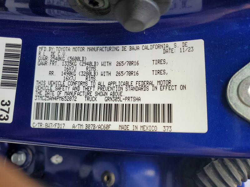 Продаж на аукціоні авто 2023 Toyota Tacoma, vin: 3TMCZ5AN4PM652072, номер лоту: 55561246