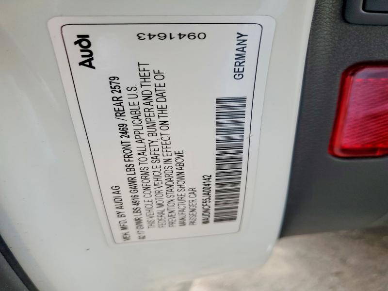 54282816 :رقم المزاد ، WAUDNCF55JA004142 vin ، 2018 Audi A5 مزاد بيع