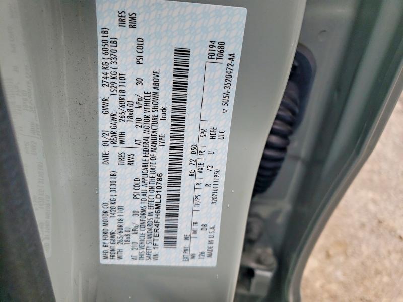 Aukcja sprzedaży 2021 Ford Ranger, vin: 1FTER4FH6MLD10786, numer aukcji: 54987626
