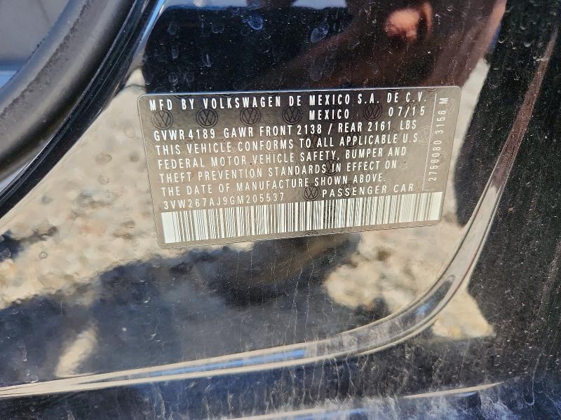 52368796 :رقم المزاد ، 3VW267AJ9GM205537 vin ، 2016 Volkswagen Jetta مزاد بيع