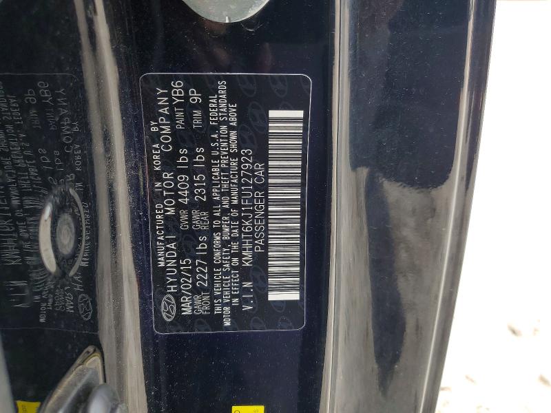 2015 Hyundai Genesis Coupe მანქანა იყიდება აუქციონზე, vin: KMHHT6KJ1FU127923, აუქციონის ნომერი: 53125376