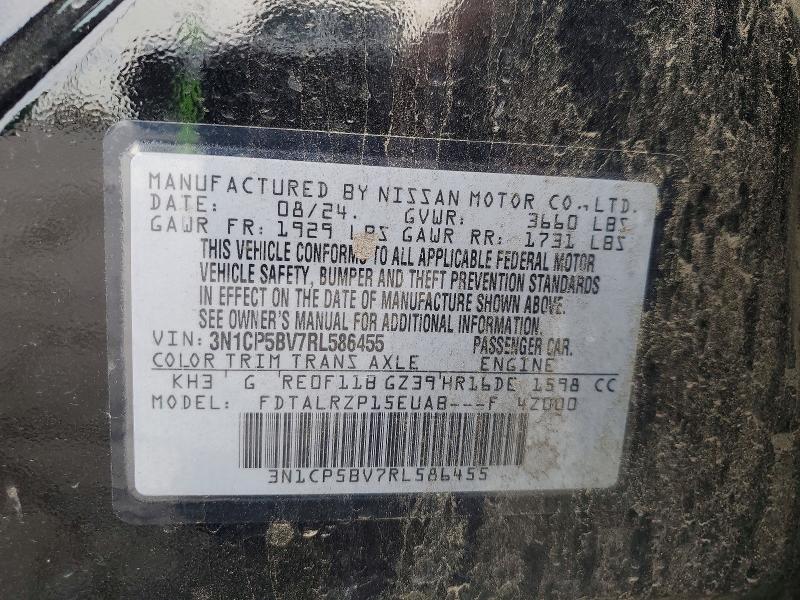 Продаж на аукціоні авто 2024 Nissan Kicks, vin: 3N1CP5BV7RL586455, номер лоту: 52184416