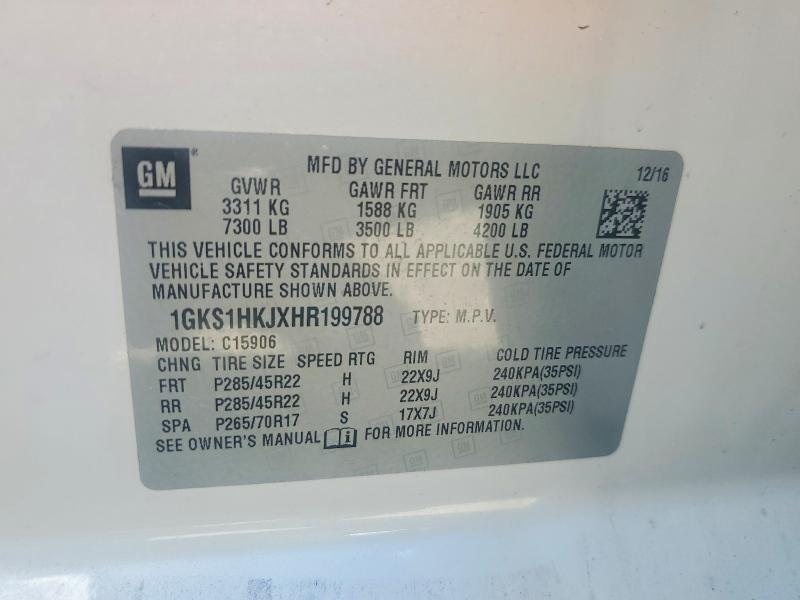 Продажа на аукционе авто 2017 Gmc Yukon Xl, vin: 1GKS1HKJXHR199788, номер лота: 52465476