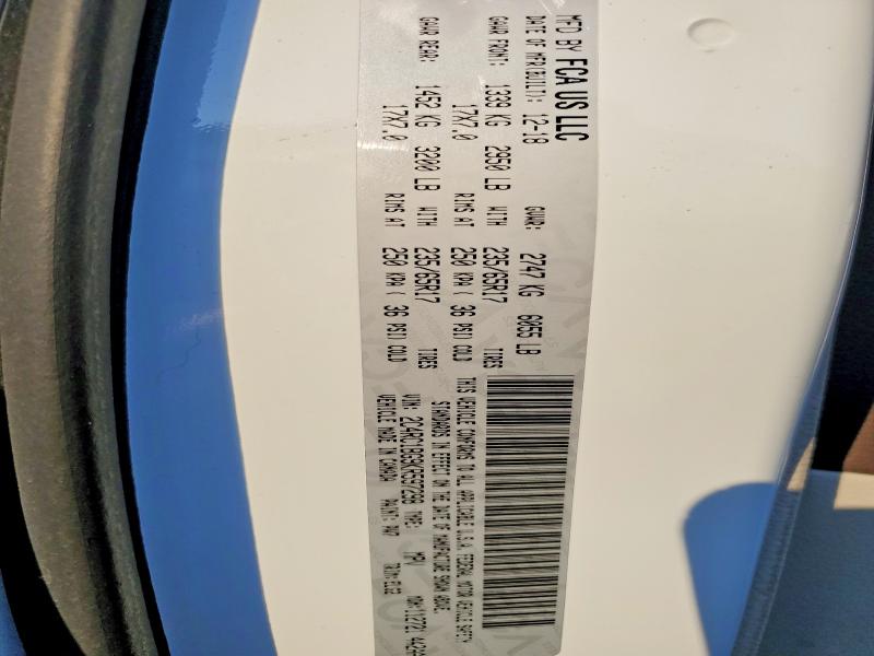 Продажа на аукционе авто 2019 Chrysler Pacifica, vin: 2C4RC1BG9KR597298, номер лота: 53974076