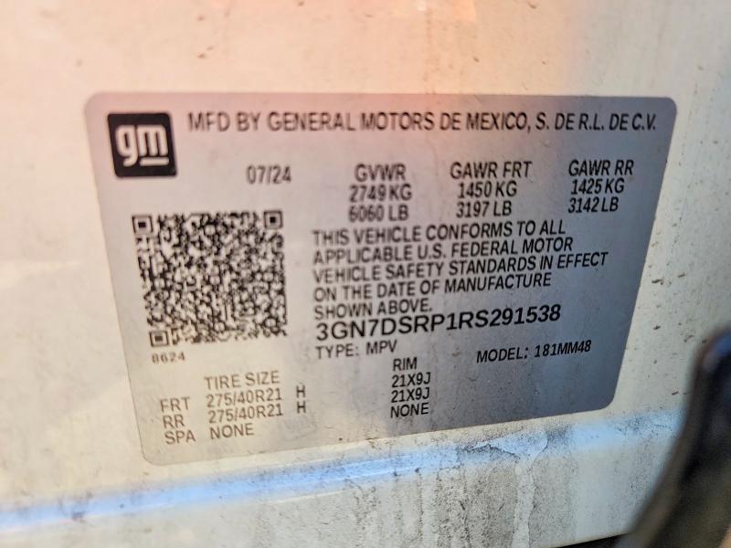 Aukcja sprzedaży 2024 Chevrolet Equinox, vin: 3GN7DSRP1RS291538, numer aukcji: 54227296