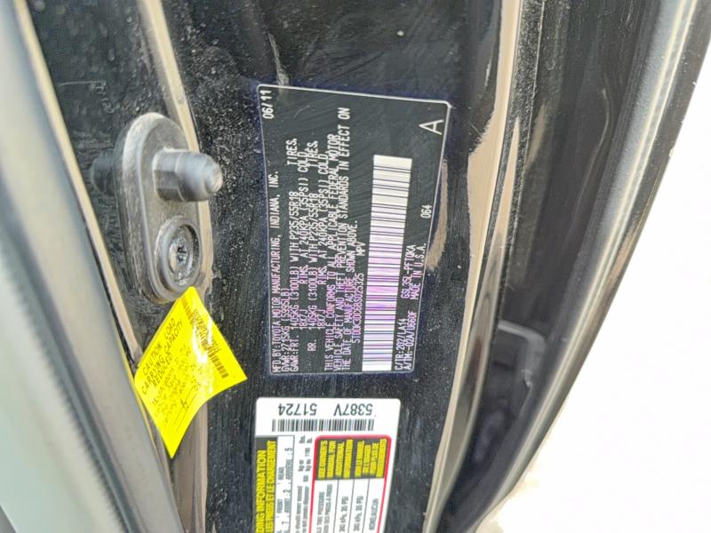 54927136 :رقم المزاد ، 5TDDK3DC6BS025325 vin ، 2011 Toyota Sienna مزاد بيع